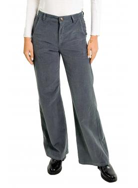 Chino palazzo in velluto a costine fine 